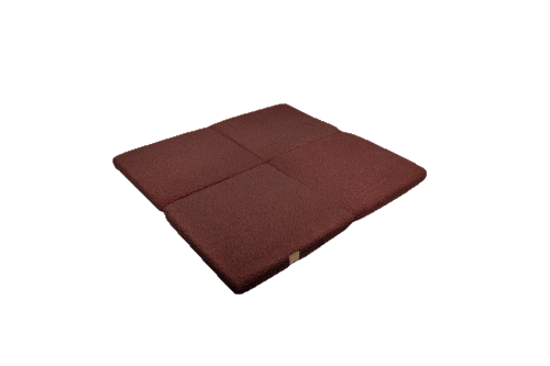 MeowBaby Speelmat Vierkant Bearly Brown zachte babymat voor spelen en leren lopen