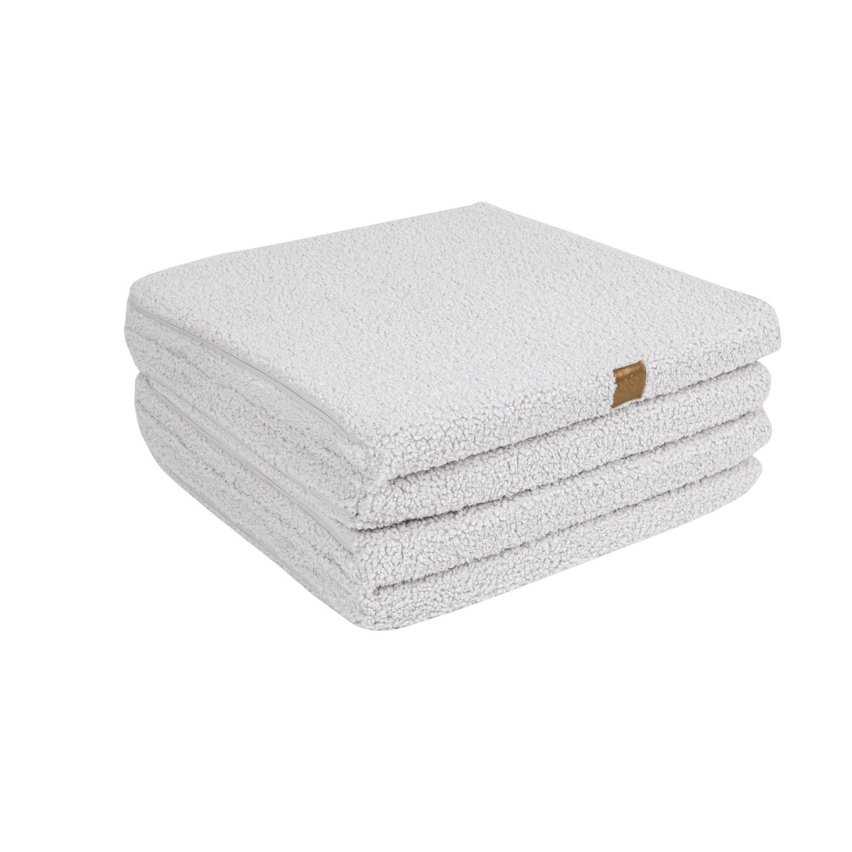 MeowBaby Speelmat Vierkant Bearly White zachte babymat perfect voor speel- en ontspanningsplekken