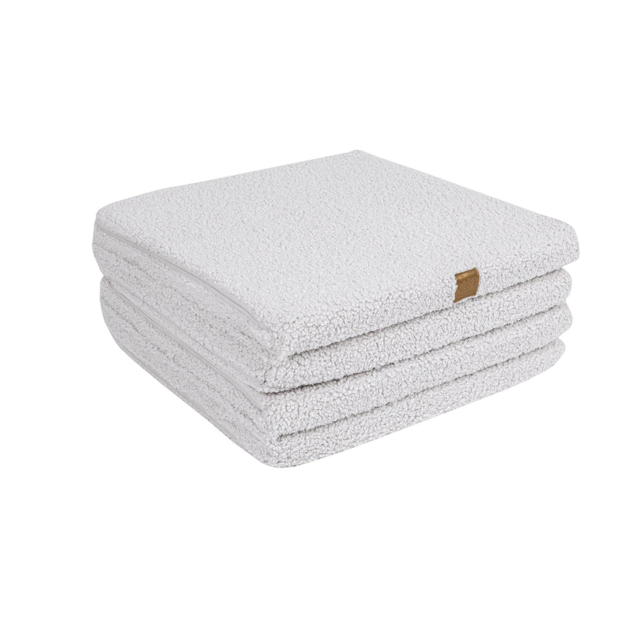 MeowBaby Speelmat Vierkant Bearly White zachte babymat perfect voor speel- en ontspanningsplekken