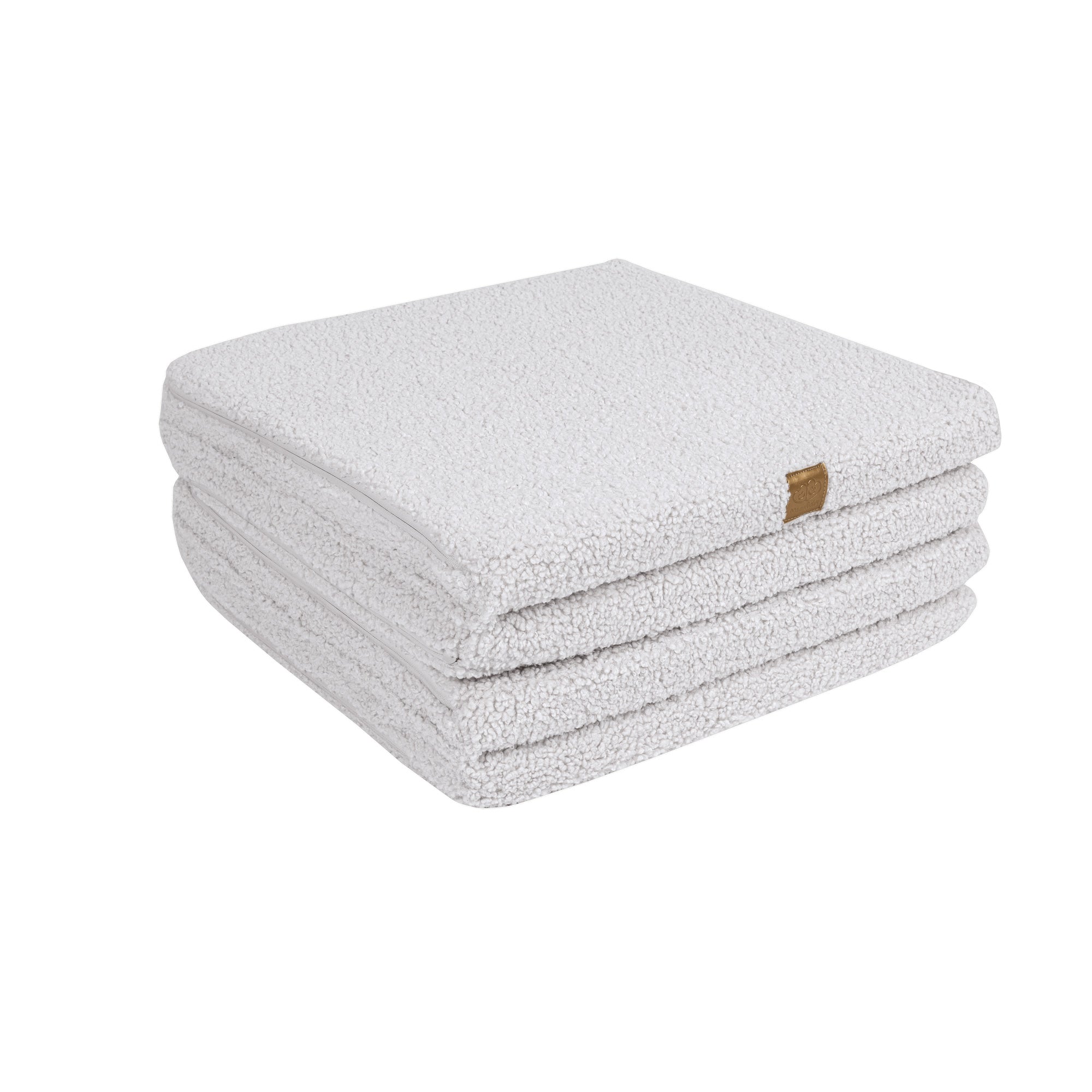 MeowBaby Speelmat Vierkant Bearly White zachte babymat perfect voor speel- en ontspanningsplekken