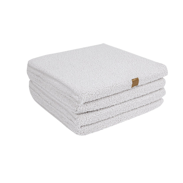 MeowBaby Speelmat Vierkant Bearly White zachte babymat perfect voor speel- en ontspanningsplekken