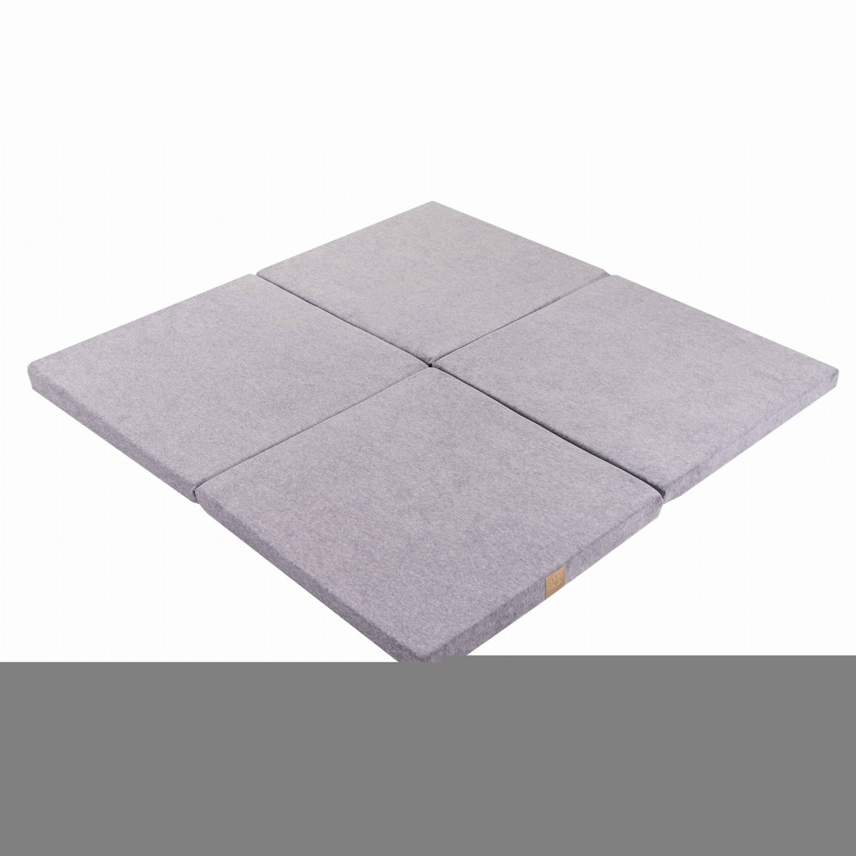 Play Mat for Kids - Square Light Grey Velvet