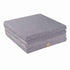 MeowBaby Speelmat Vierkant Light Grey Velvet, zachte opvouwbare kindermat voor comfort en veiligheid