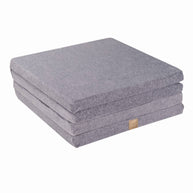MeowBaby Speelmat Vierkant Light Grey Velvet, zachte opvouwbare kindermat voor comfort en veiligheid