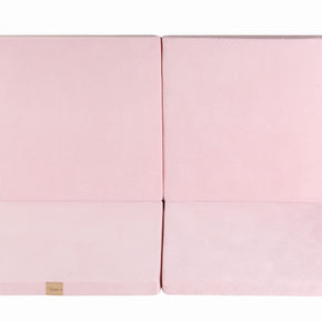 MeowBaby Speelmat Vierkant Light Pink Velvet zacht en comfortabel voor baby’s en peuters