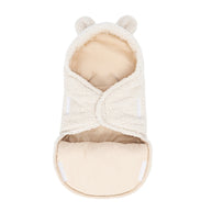 Baby Swaddle with Bear Ears – Bearly Cream