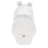 MeowBaby Wikkeldeken Bear off-white met zachte berenoortjes en comfortabel design
