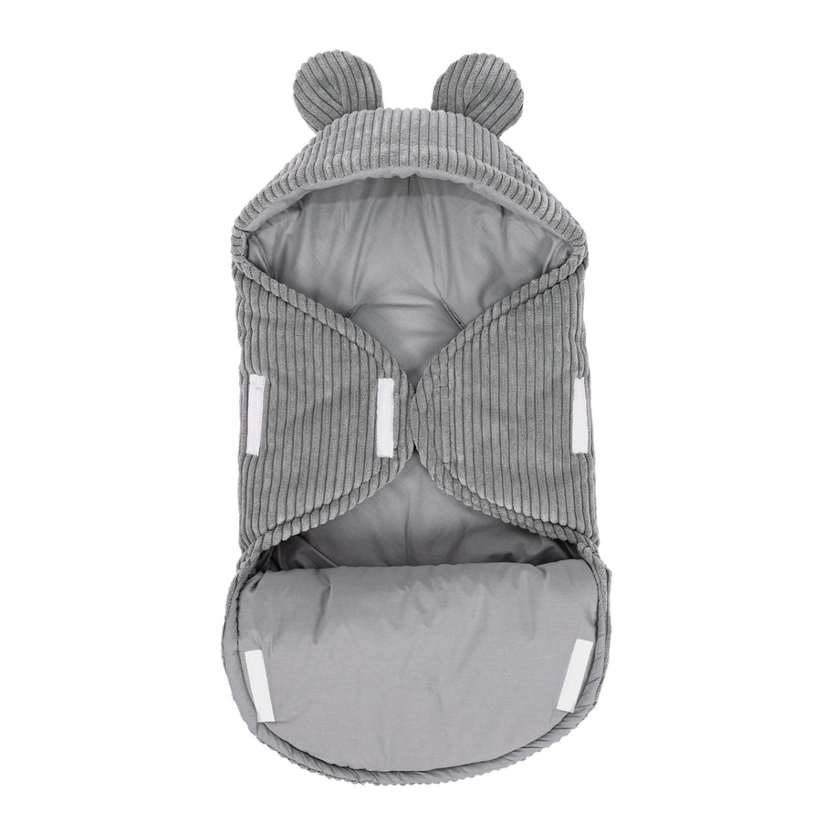 Baby Swaddle with Bear Ears – Grey