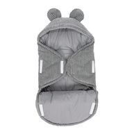 Baby Swaddle with Bear Ears – Grey