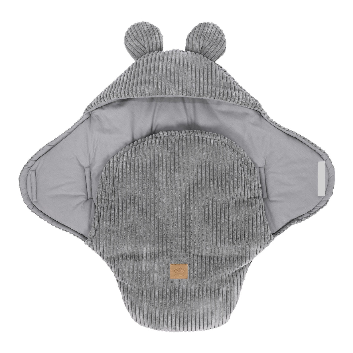Baby Swaddle with Bear Ears – Grey