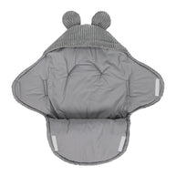 Baby Swaddle with Bear Ears – Grey