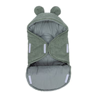 Baby Swaddle with Bear Ears – Olive Green