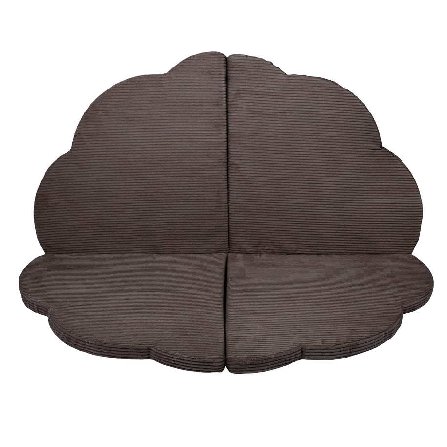 MeowBaby Speelmat - Brown zachte babymat in bruine kleur met unieke wolkenvorm