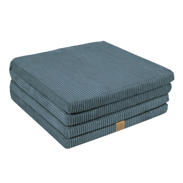 MeowBaby Speelmat Vierkant Turquoise, zachte mat voor peuters en kleuters, veelzijdig gebruik