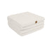 MeowBaby Speelmat Vierkant Bearly Cream zachte crèmekleurige babymat opgevouwen