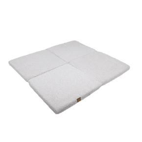 MeowBaby Speelmat Vierkant Bearly White zachte babymat ideaal voor peuters en kleintjes