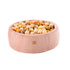 MeowBaby Ballenbak Blauw Rib zacht, rond en gevuld met 200 beige, goud en koper ballen