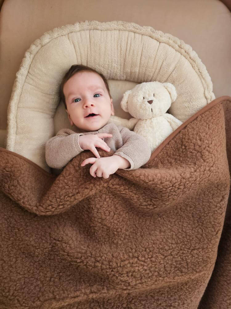 Merino wollen wiegdeken