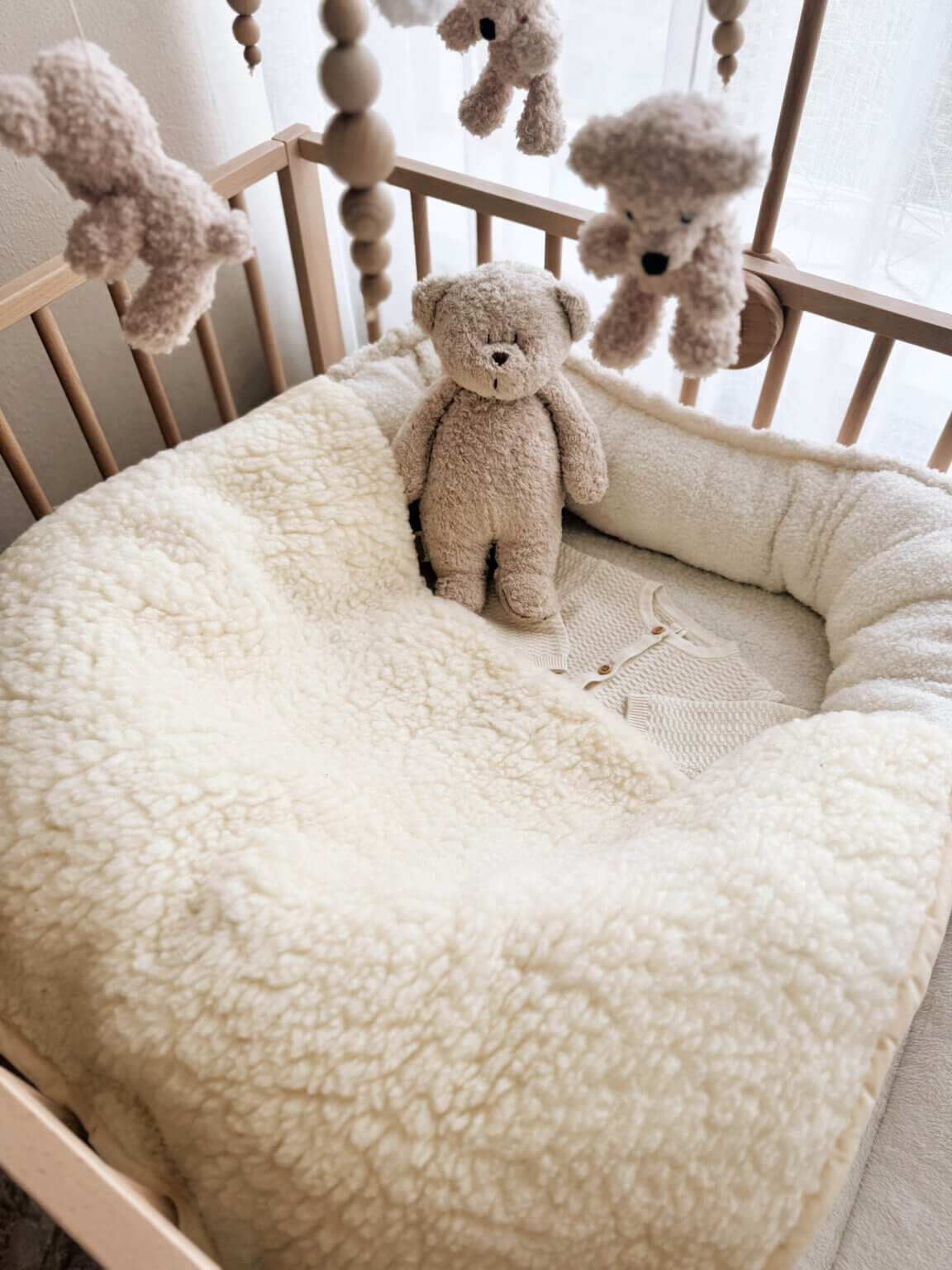 Merino wollen wiegdeken