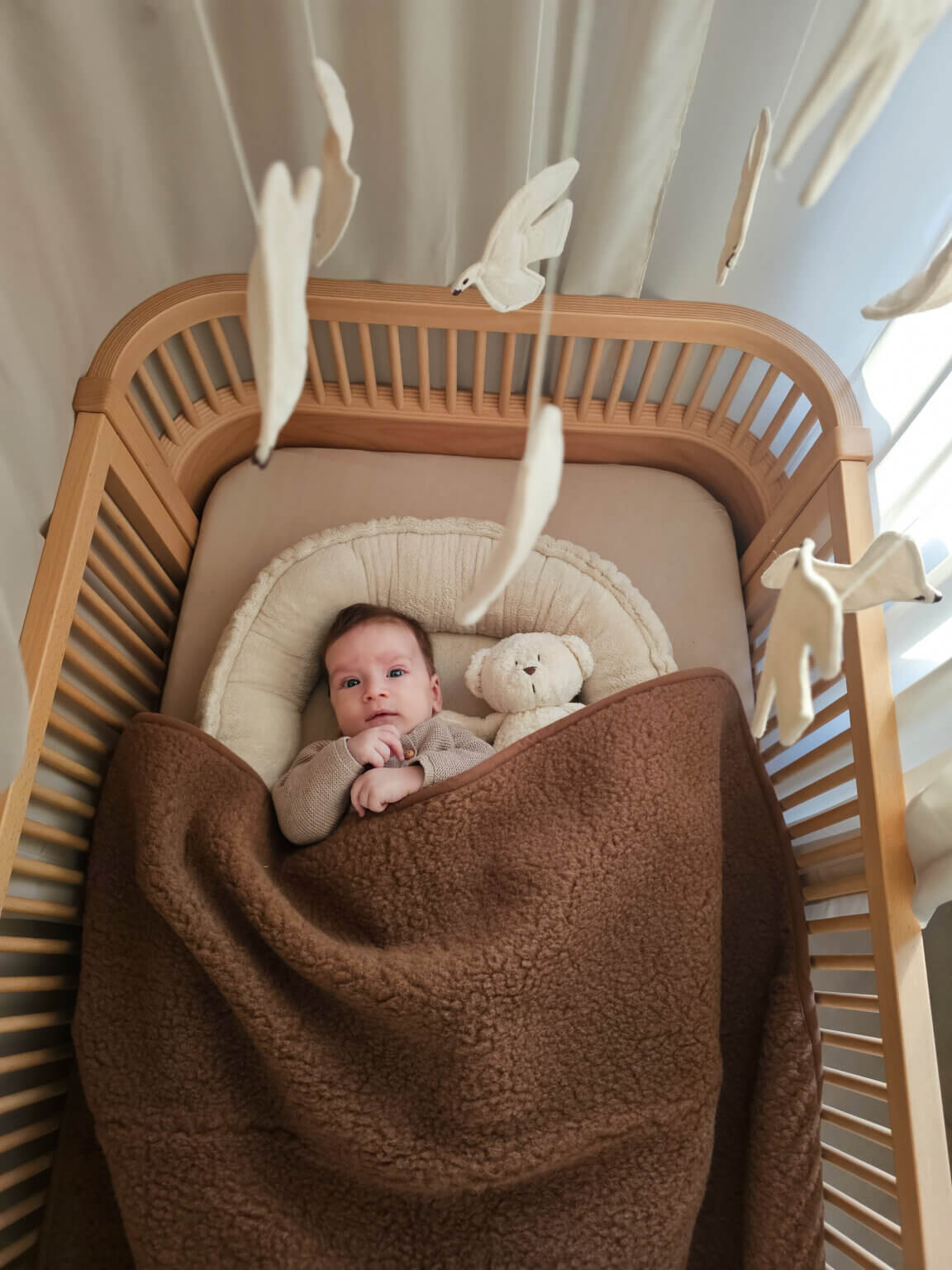 Merino wollen wiegdeken