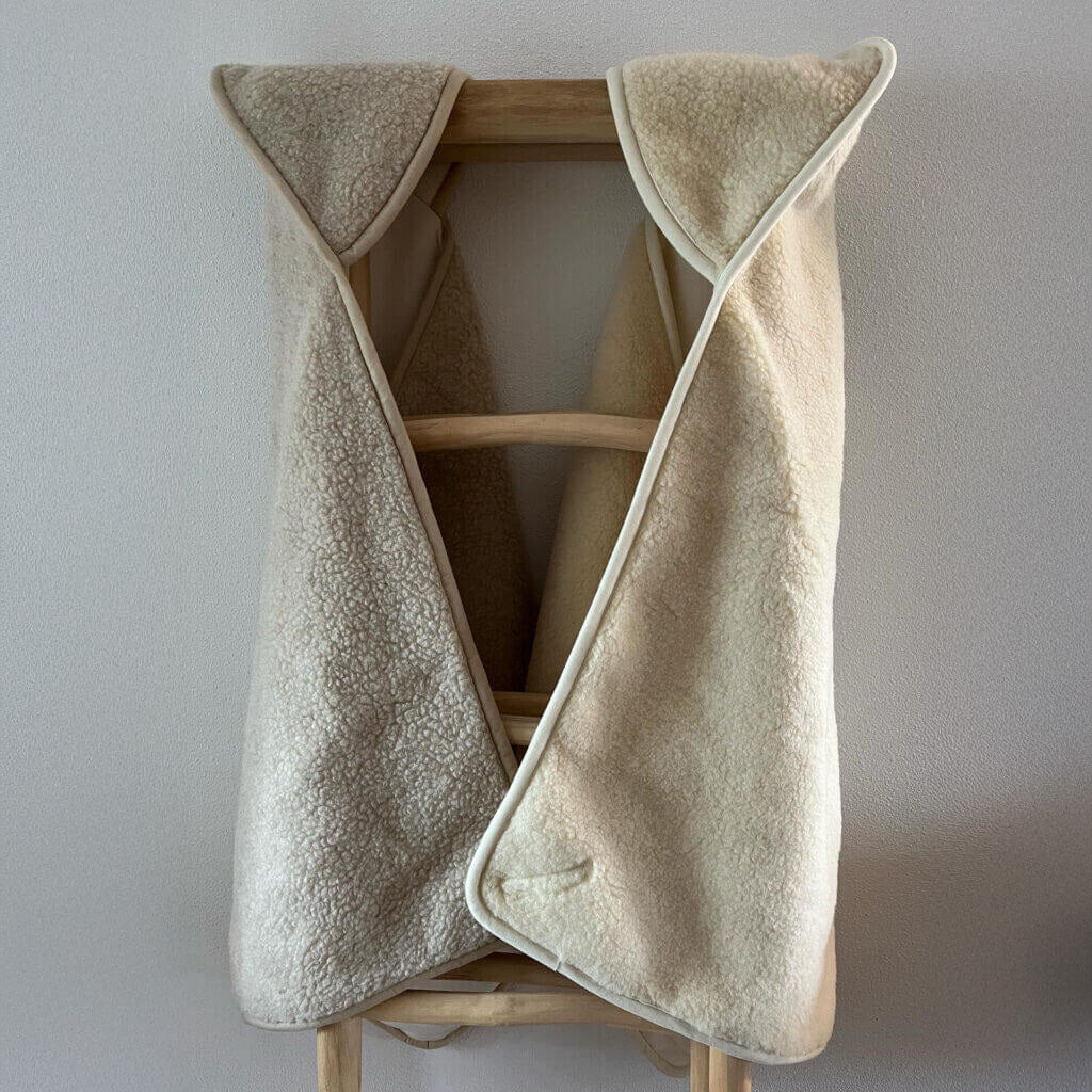 Merino wollen wikkeldeken voor newborns