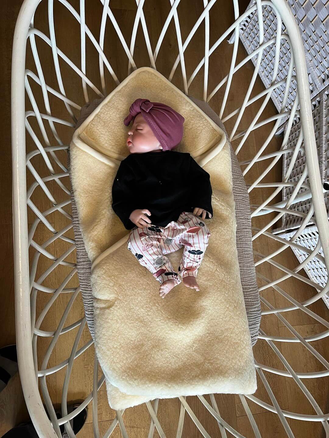 Merino wollen wikkeldeken voor newborns