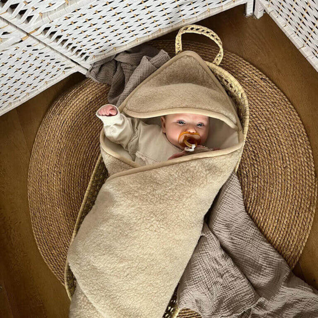 Merino wollen wikkeldeken voor newborns