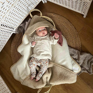 Merino wollen wikkeldeken voor newborns