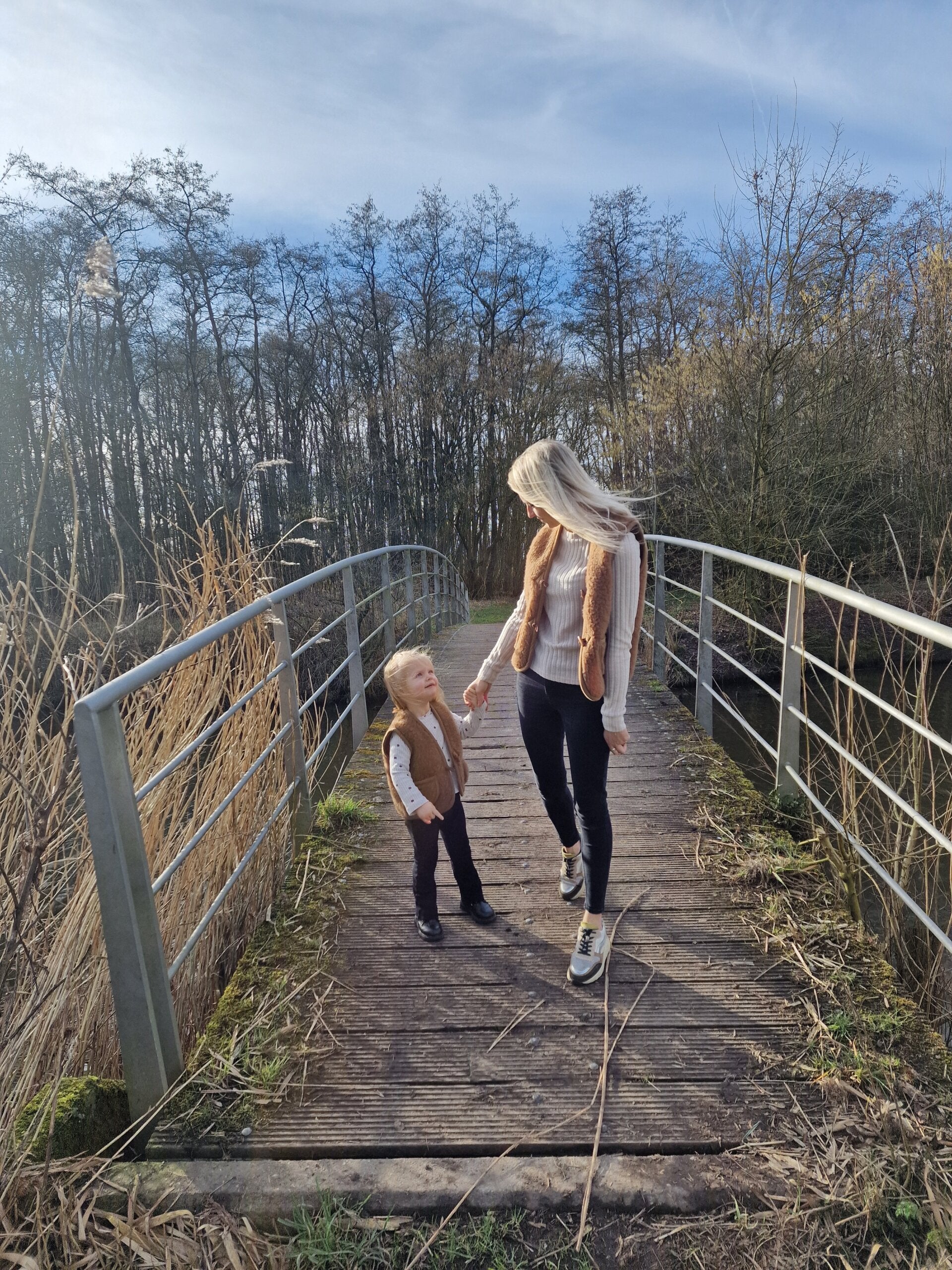 Merino wollen bodywarmer kind - Donkerbruin