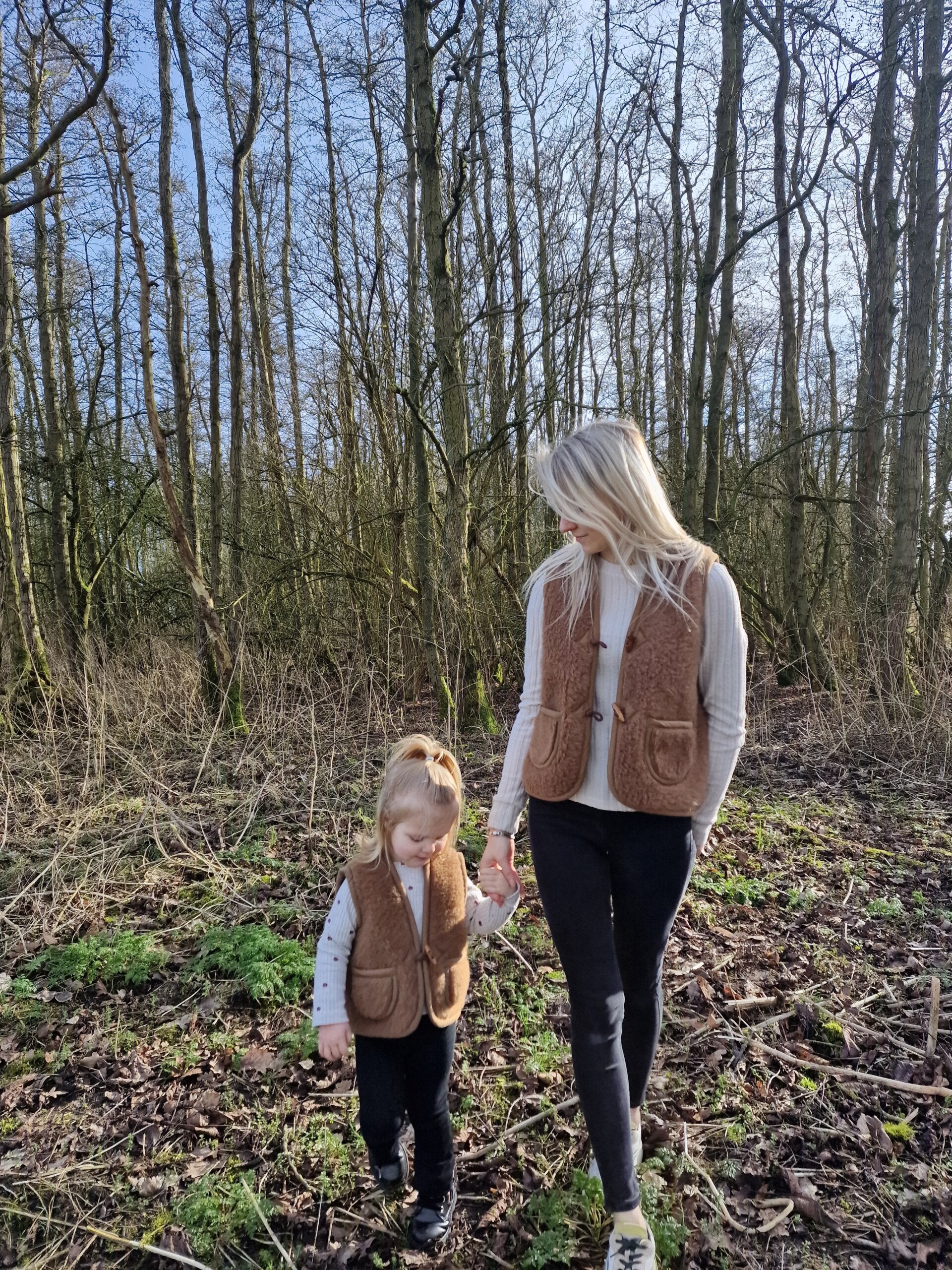 Merino wollen bodywarmer kind - Donkerbruin