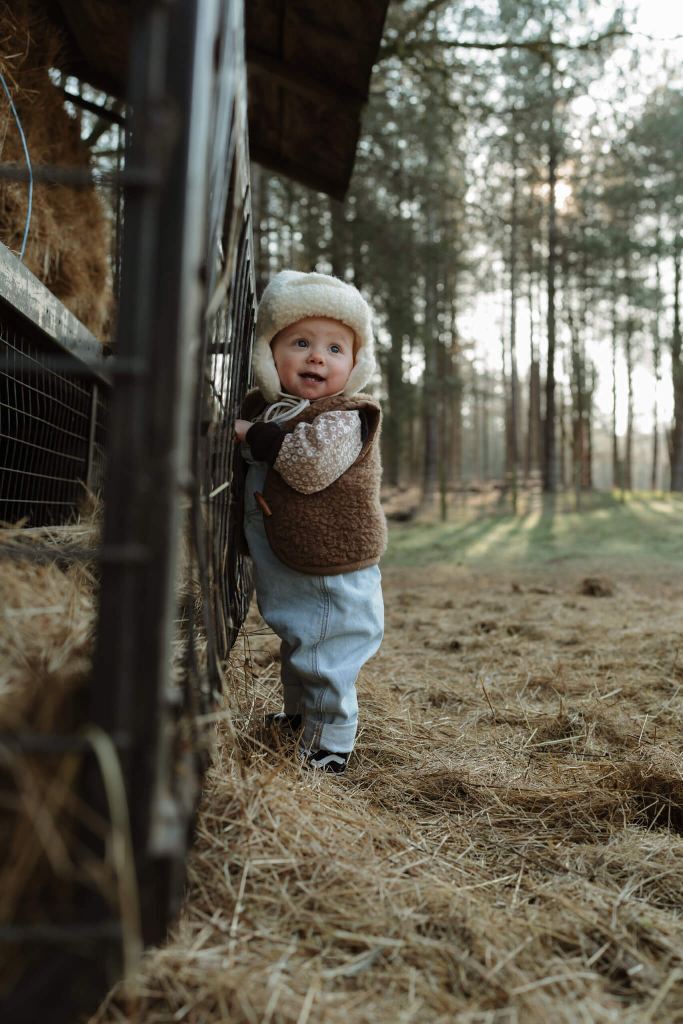 Merino wollen bodywarmer kind - Donkerbruin