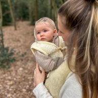 Merino wollen bodywarmer kind - Beige