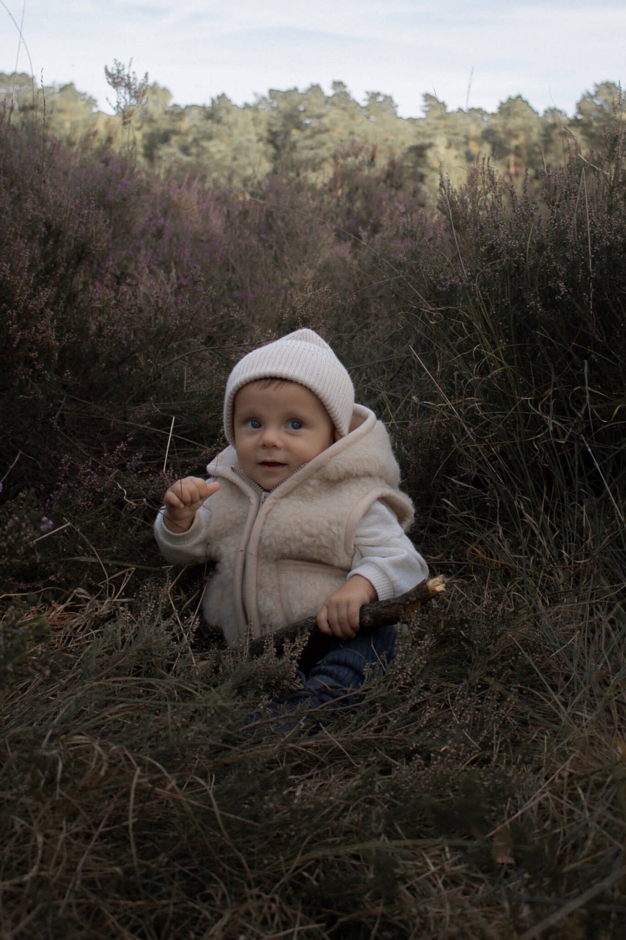 Merino wollen bodywarmer met capuchon kind