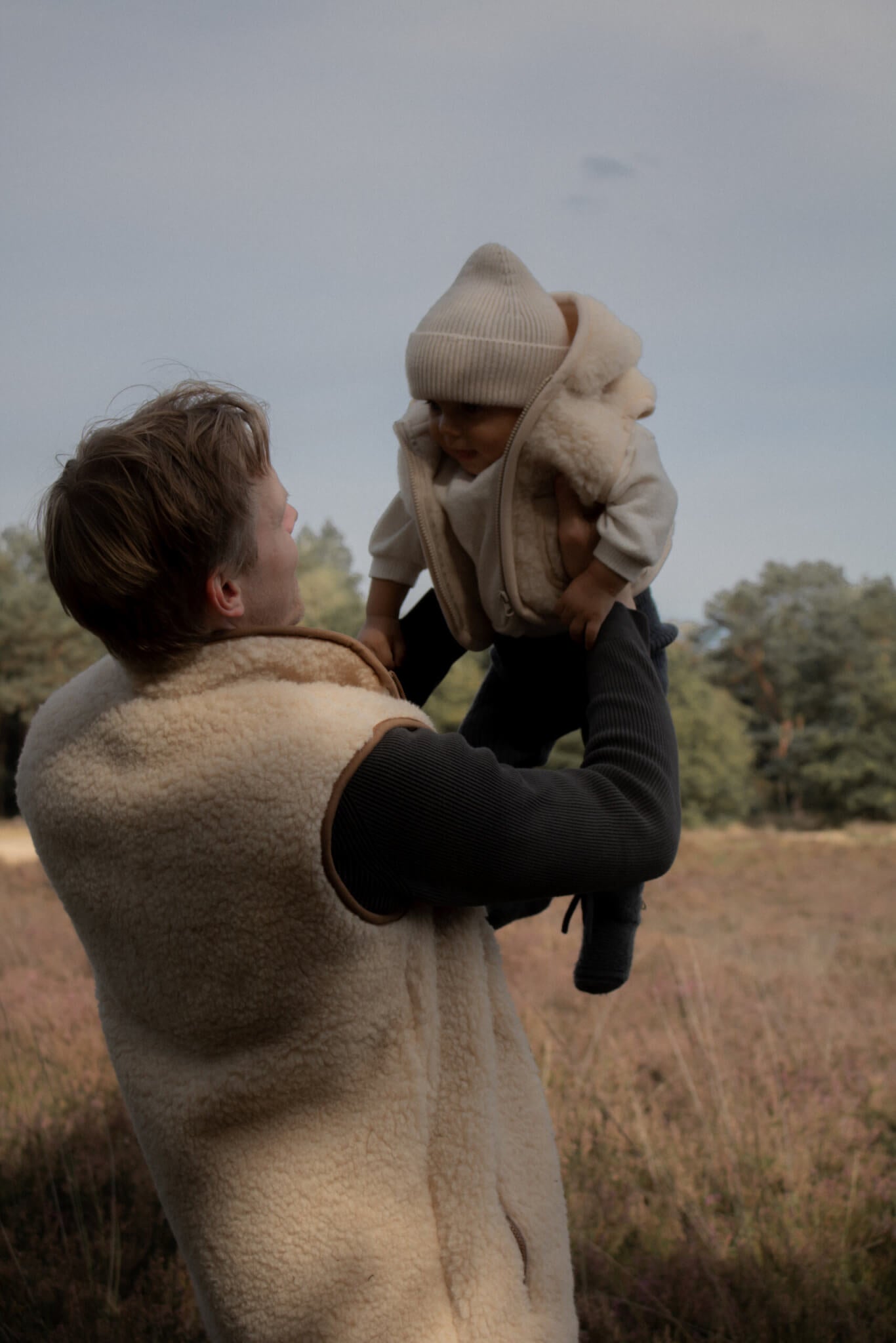 Merino wollen bodywarmer met capuchon kind