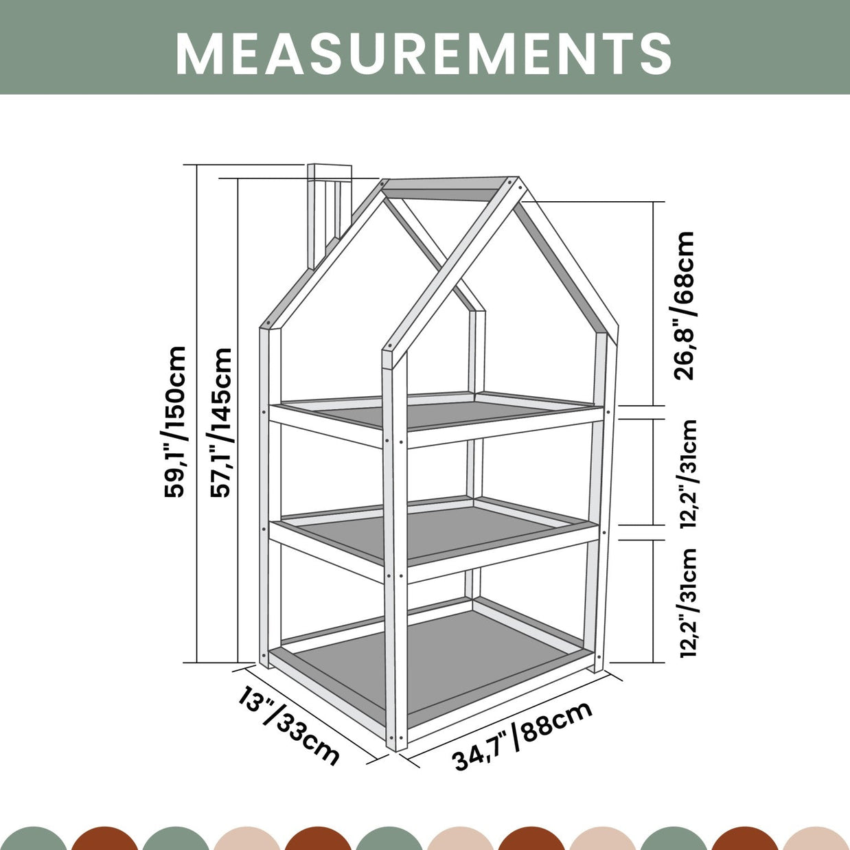 House Shaped Shelf For Kids