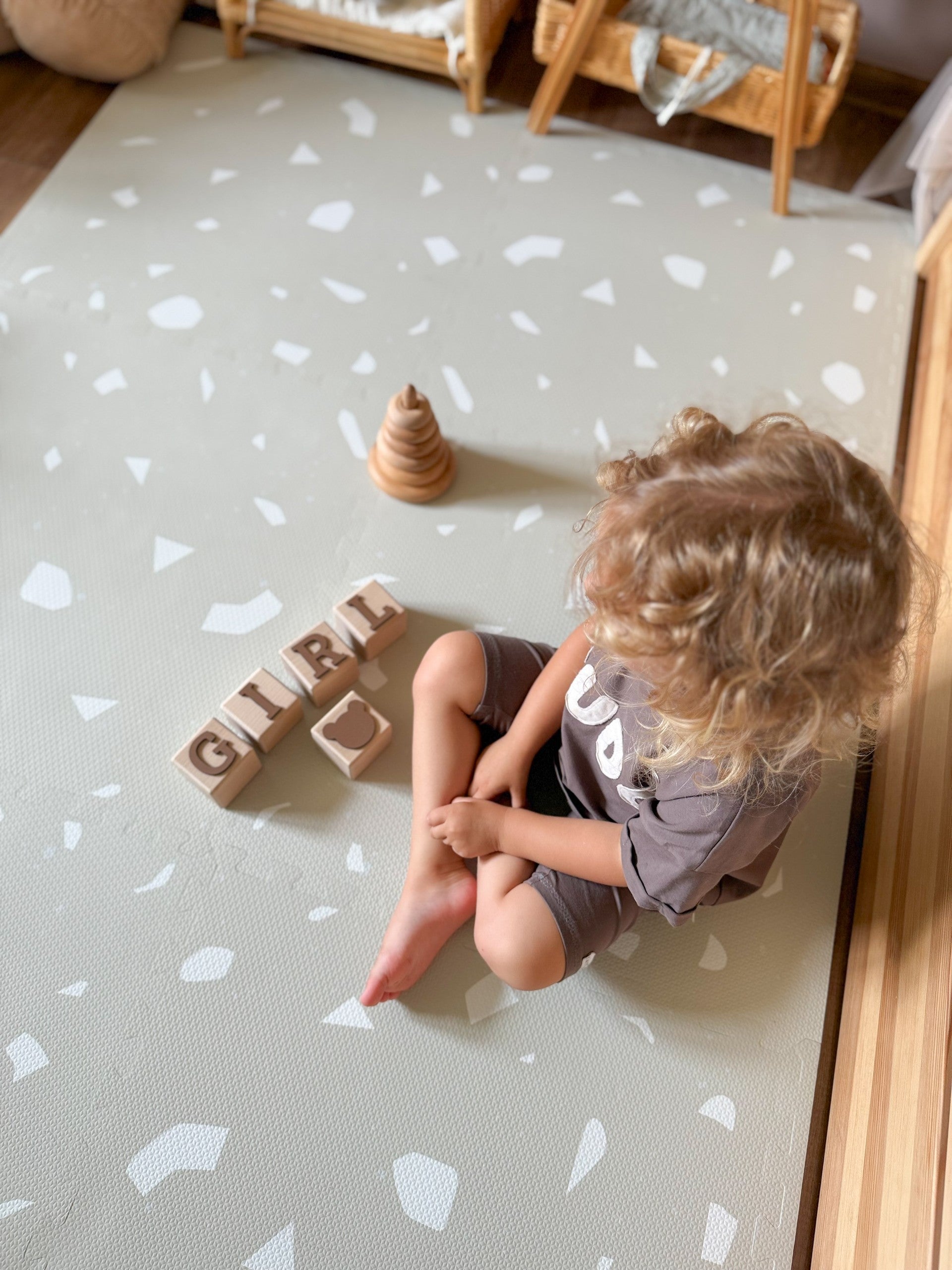 Foam Puzzle Playmat - Terrazzo Dove
