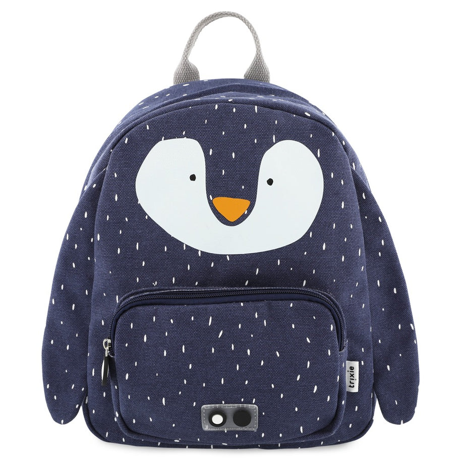 Trixie Schooltas Mr. Penguin kinderrugzak met speels pinguïn gezicht en ritsvakje
