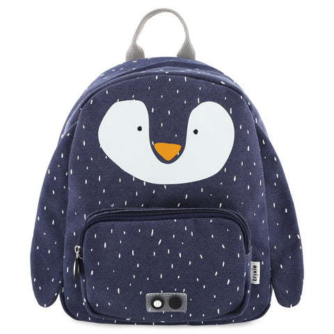 Trixie Schooltas Mr. Penguin kinderrugzak met speels pinguïn gezicht en ritsvakje