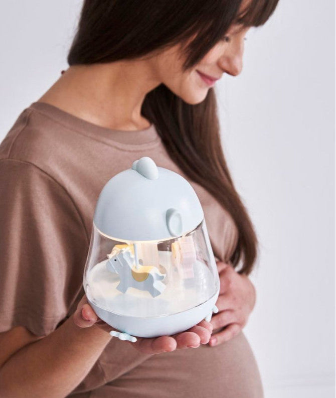 Lamp with Carousel and Music - Blue