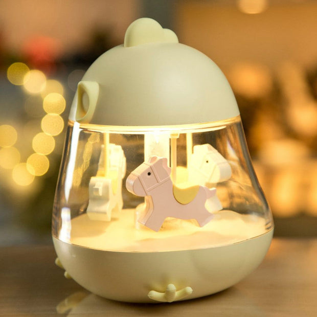 Nachtlampje carousel en muziek - Geel