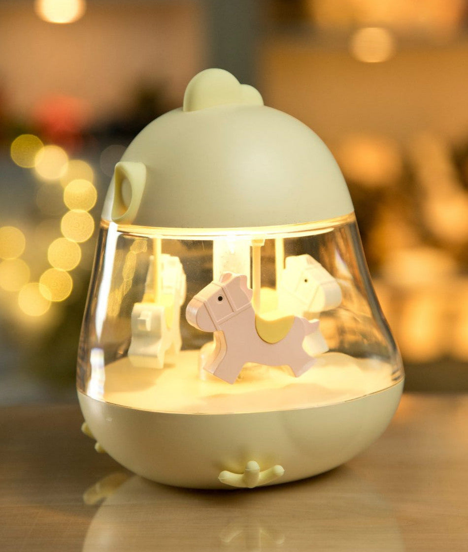 Lamp with Carousel and Music - Yellow