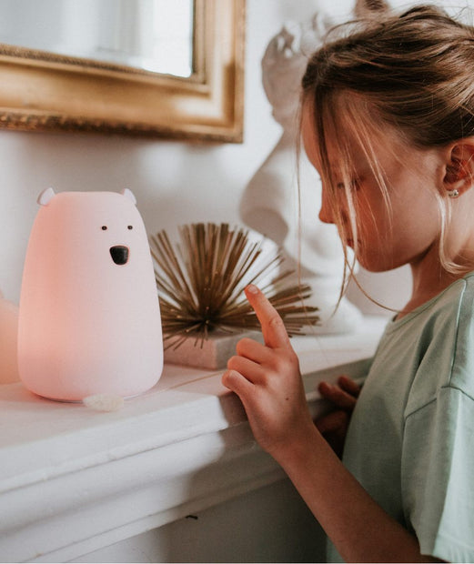 Rabbit & Friends Siliconen Lamp Grote Beer - Roze