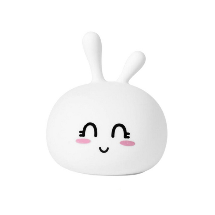 Rabbit & Friends Siliconen Lamp Konijn wit met vriendelijk en warm nachtlampje design