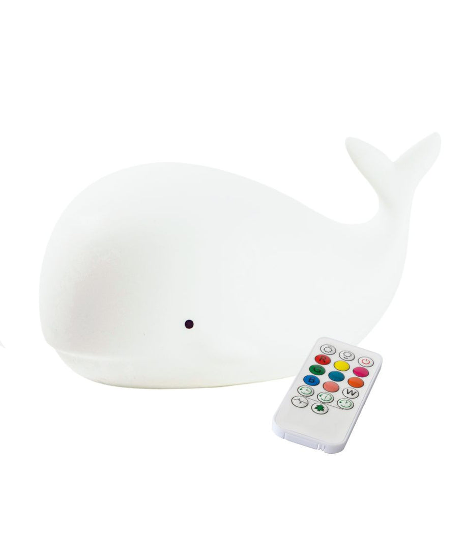 Rabbit & Friends siliconen nachtlampje walvis met afstandsbediening voor kinderkamerlicht
