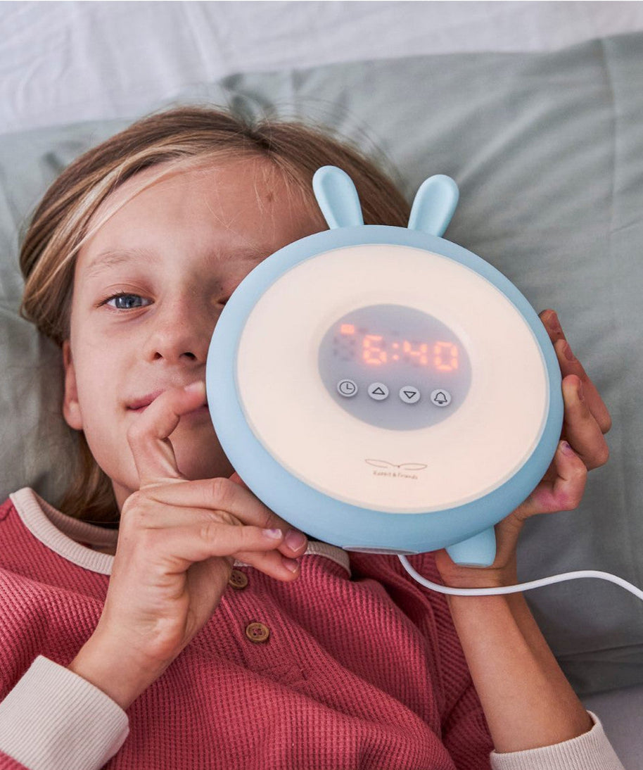 Rabbit Lamp with Alarm Clock – Blue