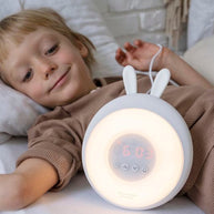 Rabbit Lamp with Alarm Clock – White