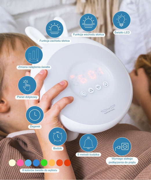 Rabbit & Friends Wekkerlamp – Wit