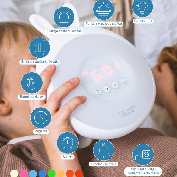 Rabbit & Friends Wekkerlamp – Wit