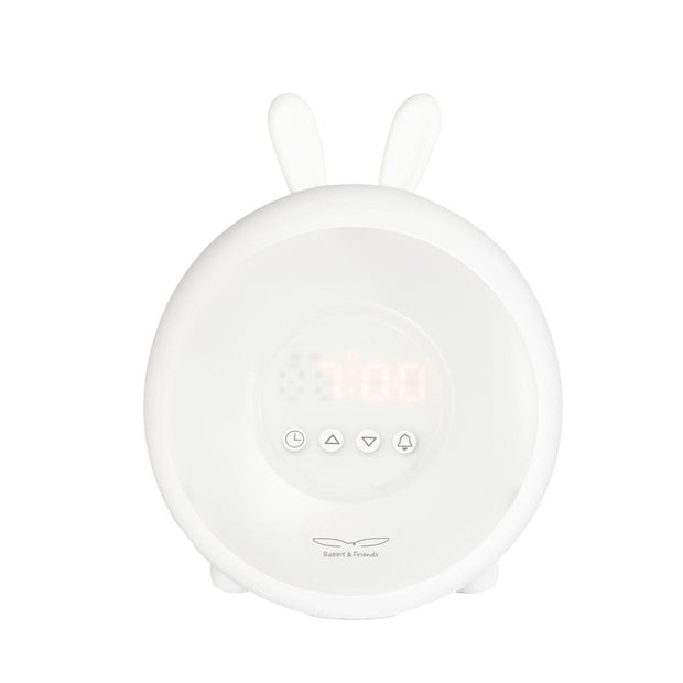 Rabbit & Friends Wekkerlamp – Wit met zacht licht en kindvriendelijk design