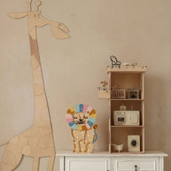 Cut It Now Houten Wanddecoratie Safari Giraffe decoratie voor kinderkamerwand